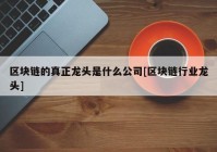 区块链的真正龙头是什么公司[区块链行业龙头]